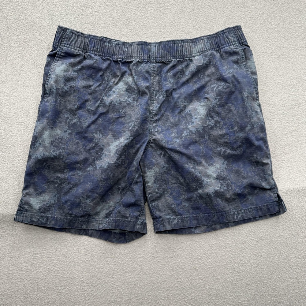 Abound Swim Shorts Mens Large Blue Camo Trunks Drawstring Pockets Beach Weekend.